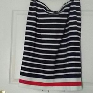 Red, white and navy skirt
